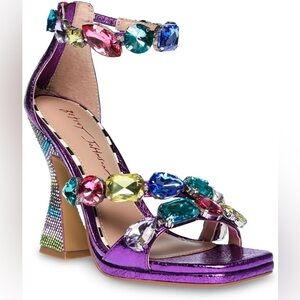 Betsey Johnson Multicolor Gemstone Heels